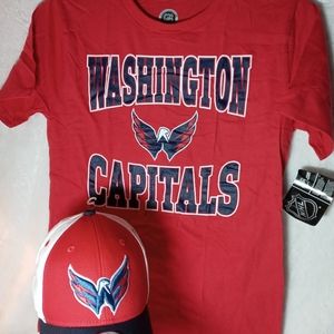 Washington Capitols Youth Cap n Tshirt Brand New sz youth medium